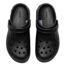 Crocs 男女通用 Bella Clog 厚底日常户外透气鞋、运动鞋、室内/室外沙滩凉鞋、舒适休闲拖鞋，210062-001 - 黑色 - 查看 6