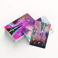 1 juego de 55 tarjetas postales de doble cara tipo LOMO para el nuevo álbum de SK, caja coleccionable de pegatinas de fotos - perfecto para el Día de la Amistad, despedidas, aniversarios o regalos de felicitación, incluye fotos exclusivas de ídolos