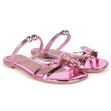 Kids Flat Sandals - Màu hồng gỉ - Xem 2