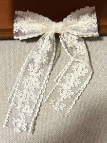 Elegante clip de pelo de gasa con lazo, otoño, accesorios para el cabello, viaje, mujer, herramientas para el cabello, cosas para el cabello, cosas, accesorios de belleza, regalos, viaje, regalos para mujeres, cosas para el cabello, rellenos de calcetines