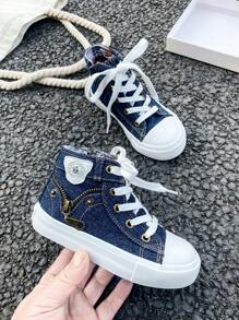 OPOEE أحذية رياضية سوداء قماش للأطفال، أحذية كانفاس منتصفة أعلى، طراز كوري بسيط للبنين والبنات، ربيع/خريف، أحذية رياضية كاجوال منخفضة أعلى بنمط ربطة، أحذية رياضية كاجوال كانفاس كلاسيكية منخفضة الأعلى للتزلج