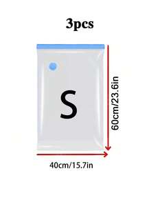 1/3/5/10pcs Vacuum Storage Bags - High Capacity Multi-Functional Vacuum Compressed Bags, Save Up To 80% Space, Portable Plastic Travel Bags, Wardrobe Organizer, Waterproof Dust-Proof Odor-Proof Vacuum Clear Storage Bags, Suitable For Blankets, Bedding, Clothes, Duvets, Essential Home Goods & Seasonal Clothing Storage - Multicolor - View 37