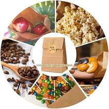 24pcs/50pcs Brown Paper Bags Small-Kraft Candy Paper Bags - Paper Candy Favor Bags With Stickers For Snack, Birthday, Wedding And Halloween Xmas Party Supplier Summer Gifts Beach Back To School School Supplies Room Decor - Multicolor - View 2