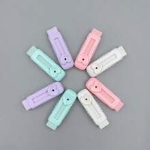Cute Heart-Shaped Eraser Set, Durable ABS Material, Push-Pull Design, Lovely Macaron Colors, Suitable For Office And School Use