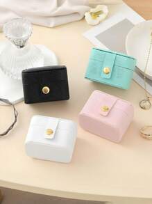 1-Piece Portable Jewelry Box, Pu Simple Leather Jewelry Box, Ring Box, Women's Small Jewelry Box, Simple Home Jewelry Storage Box, Travel Storage Box, Exquisite Mini Travel Jewelry Storage Box, Earrings, Rings, Necklaces, Portable Back-To-School Essentials, Memorable Holiday Gifts, Easter Gifts, Bridesmaid Gifts, Summer Travel Essentials, Travel Accessories, Travel Essentials, Mini Display Storage Box, Cruise Essentials, Holiday Gifts