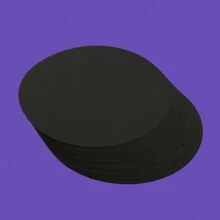 20 张 250gsm 厚双面哑光黑色圆形硬纸板，直径为 6.69 英寸/9.84 英寸/11.41 英寸，适用于素描彩色铅笔、手工厚 DIY 硬黑纸、学校用品、返校