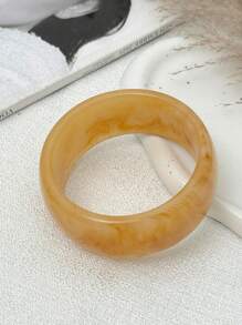 1pc Bohemian Retro Geometric Wide Resin Cuff Bracelet, Luxurious Holiday Party Jewelry Bracelet Gift For Women, Couples, Birthday, Versatile