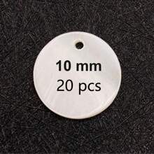10/20/30 piezas Cuentas naturales de concha de agua dulce de 10mm, forma redonda y disco perforado, accesorio para hacer collares, pulseras, aretes y joyería