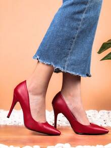 Women Pumps - Red - View 3