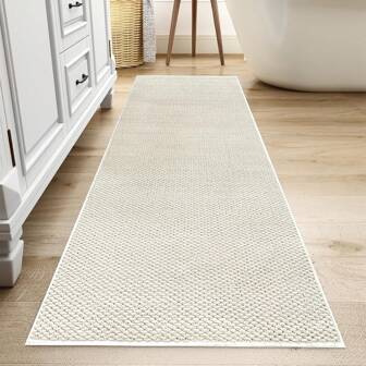 One PieceA keukenvloermat, antislip, vlekbestendig, machinewasbaar, effen kleur, rechthoekige vloermat met antivermoeidheidseffect voor keuken, gang, badkamer, slaapkamer, entree, wasruimte, wastafel, woondecoratie en kerstdecoratie