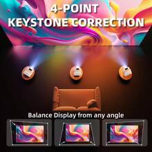 Proiector Home Theater Smart Super HD 5G nou 2025, proiecție de perete de înaltă definiție pentru dormitor, home cinema, computer, oglindire telefon, fitness, birou, camping în aer liber, cămin studențesc, mini proiector 4K