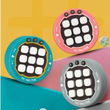 1pc Handheld Tic-Tac-Toe Game, Made Of ABS Material, 3 Game Modes, Strategy & Logic Toy, Birthday Gift For Teenagers, Portable Mini Intelligence Game
