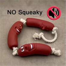 Hundespielzeug aus Gummi, Wurst, Quietschen, für kleine Hunde, zum Kauen von Wurst, interaktives Training, Zahnreinigung, Welpenkauen, Heimtierbedarf