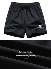 Pantalones cortos deportivos de verano para hombres, de secado rápido y finos, frescos y cómodos, con elástico, para correr y entrenar en gimnasio. Pantalones de senderismo, ciclismo y trekking con tejido transpirable, ligero y que absorbe la humedad. Apropiados para entrenamientos en el gimnasio y correr.