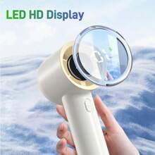 Portable Handheld Fan With Adjustable Speed, Turbo Mini,Rechargeable Battery. Personal Fan With Metal Body, Digital Display, Suitable For Women And Men's Travel/Camping/Outdoor Gifts