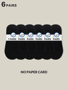 2/6/10 双中性纯色黑/白/灰色袜子，硅胶防滑鞋跟，吸湿排汗透气针织材质，适合春夏季，简约风格踝袜，适合居家、通勤、上学、运动、节日礼物（无纸卡） - 彩色 - 查看 19