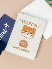 1pc Matte Finish Pu Material Travel Passport Cover With World Map & Letter Print And Fixed Design Passport Holder Passport Case Passport Wallet Passport Bag For Holiday For Vacation Passport Pouch For Flight For Back To School For Men And Women Travel Essentials Travel Accessories Valentine's Day SummerFor Travel Lightweight