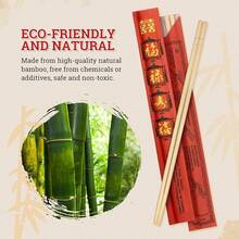 52USA Disposable Chopsticks (Sets) - 9'' Long, Treated, Individually Wrapped Japanese And Wooden Chopsticks Bulk