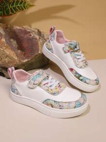 1 par de zapatos planos casuales con lazo para niñas, para todas las temporadas