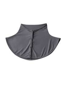 GOLOVEJOY 1 件女士冰丝纯色按扣颈部保护器，轻便透气防晒围巾，适合夏季户外驾驶健身房配件