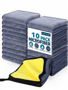 10 件/包洗车超细纤维毛巾汽车清洁干燥布汽车护理布细节护理洗车毛巾