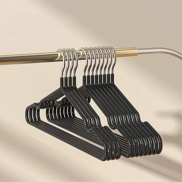 1pc/10pcs/20pcs/40pcs/60pcs Adult Non-Slip Stainless Steel Clothes Hangers, Household