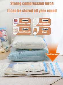 9/1pc Travel Vacuum Storage Bags, Large Capacity Reusable Compression Packing Cubes, Foldable Organizer Bags For Clothes, Bedding, Quilt, Space Saving, Waterproof Material, Suitable For Bedroom, Closet, Bathroom