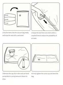 1/3/5/10pcs Vacuum Storage Bags - High Capacity Multi-Functional Vacuum Compressed Bags, Save Up To 80% Space, Portable Plastic Travel Bags, Wardrobe Organizer, Waterproof Dust-Proof Odor-Proof Vacuum Clear Storage Bags, Suitable For Blankets, Bedding, Clothes, Duvets, Essential Home Goods & Seasonal Clothing Storage - Multicolor - View 6