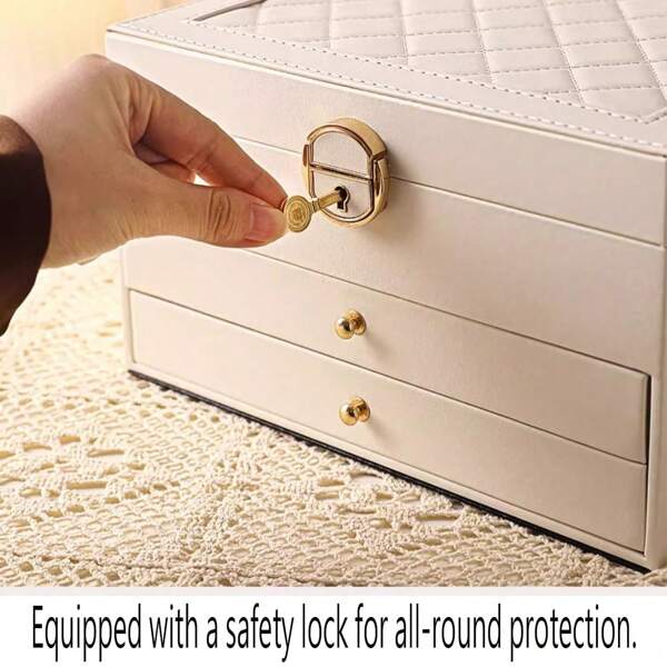 1pc Premium Multi-Layer Jewelry Storage Box, Suitable For Bracelets, Necklaces, Earrings, Rings, Jewelry Organizer For Women Storage Organizer Travel Essentials Gift Back To School