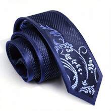 MANOBLE 2.36 英寸修身领带，时尚商务休闲正式婚礼派对领带，带图案，带礼盒