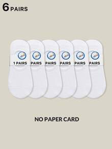 2/6/10 双中性纯色黑/白/灰色袜子，硅胶防滑鞋跟，吸湿排汗透气针织材质，适合春夏季，简约风格踝袜，适合居家、通勤、上学、运动、节日礼物（无纸卡） - 彩色 - 查看 17