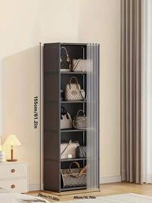 1pc Multi-Layer Dust-Proof Wardrobe,Combination Storage Cabinet,Space-Saving Storage Cabinet For Bedroom & Rental Apartments Compact Closet Organizer With Shelves - Multicolor - View 7