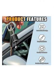 1 pieza Llavero con colgante de moneda redonda de concha de perla con letras a doble cara, adecuado para regalos, carteras, mochilas - MulticolorA - Ver 2