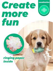 小狗吱吱叫狗玩具套装毛绒小狗，可爱咀嚼宠物狗玩具，带吱吱叫声，适合小型犬玩耍（仅限宠物）