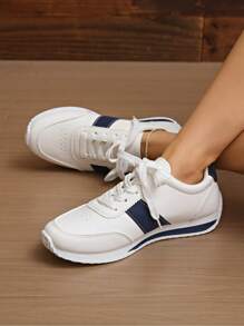 1 par de zapatillas de lona planas y casuales, versátiles para exteriores, verano, escuela, adolescentes