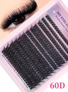 240/216/192 Pieces / Package Of Curly Salon-Style C-Shaped Cluster False Lashes, Natural And Dramatic Individual Lashes For DIY Use
