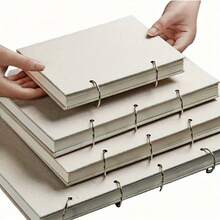 1pc 32K/16K/8K Removable Linen Texture Sketchbook, Loose-Leaf Drawing Notebook - Single Piece - View 8