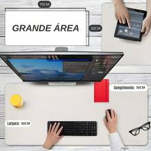 Large Gamer Office Desk Mouse Pad 70x30 - 黑色 - 查看 2