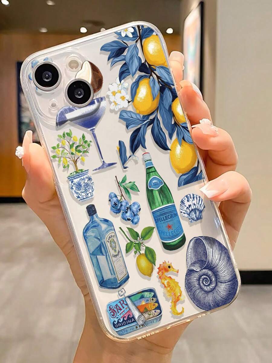 1个高透明沙滩柠檬彩绘加厚防摔手机壳,兼容、三星Galaxy S25 Ultra、红米11青春版、红米12 Pro、红米12/12X、红米Note 11、红米9A、红米Note 9C、红米Note 9、红米Note 12C、红米Note 11 Pro、红米Note 10C、红米Note 8 Pro,国际版,非国内版。 - 彩色 - 查看 1