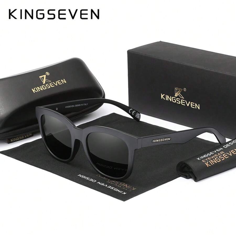 KINGSEVEN Lunettes pour hommes, lunettes de soleil extérieures, pêche, conduite, retour à l'école, look de prépa