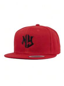 1pc Unisex NY Letter Embroidered Baseball Cap, Baseball Game Fits,Basketball,Fall Fits,Sports Style,90's Outfit,Bright Colors,Snapback,Fashionable Adjustable Sun Protection Hat For Outdoor Activities, Beach Parties Casual