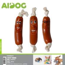 Hundespielzeug aus Gummi, Wurst, Quietschen, für kleine Hunde, zum Kauen von Wurst, interaktives Training, Zahnreinigung, Welpenkauen, Heimtierbedarf