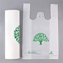 1 Packung mit 40 Stücke - Kompostierbare Einkaufs- und Müllbeutel für den täglichen Haushaltsgebrauch, hergestellt aus pflanzlichen, biologisch abbaubaren Materialen, um Plastikmüll zu reduzieren. Ideal für Einkäufe, Mülltrennung oder Reinigung. Eine Spitzenauswahl für nachhaltige und Haushalte