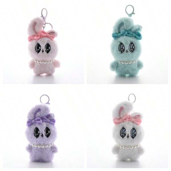 1pc Lovely Aisille Big Eye Rabbit Doll - Cute Plush Rabbit Pendant/Keychain/Wallet Decor/Doll