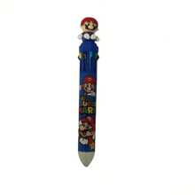 SuperMario 14 Stück/Set Mini Notizbuch mit 10 Cartoon Motiven und ausziehbarem Kugelschreiber, linierter Notizblock, kreatives mehrfarbiges Schreibwarengeset für Büro, Schule, Lernen, Notizen und Weihnachtsschulbedarf, Schulanfang