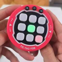 1pc Handheld Tic-Tac-Toe Game, Made Of ABS Material, 3 Game Modes, Strategy & Logic Toy, Birthday Gift For Teenagers, Portable Mini Intelligence Game