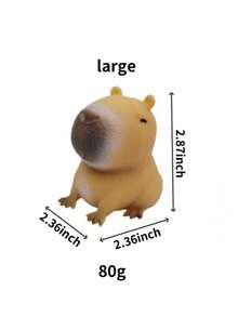 1个可爱水豚挤压玩偶，水豚毛绒玩偶，柔软Q弹玩偶，减压玩偶，办公桌玩偶，逼真动物减压玩偶，儿童礼物，儿童玩偶，女孩玩偶，男孩玩偶，感官玩偶，女孩礼物，儿童派对礼品，女孩游戏，男孩游戏，儿童游戏，斋月礼物，学校课堂奖品，派对礼品袋填充物，生日派对礼物，派对游戏，趣味礼物