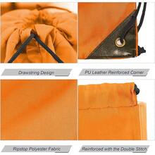 New  10 Packs Orange Drawstring Bags For Birthday Party Gym Sports Multipurpose Polyter Cinch Sackpack Bulk For Heat Vinyl Tie Dye Pull String Sinch Sacks - 橘色 - 查看 4