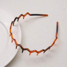 2pcs/Set Women Simple Fashion Wavy Teeth Fixed Non-Slip Hair Hoop, Elegant Suitable For Makeup, Washing, Daily Wear (2/1pc)