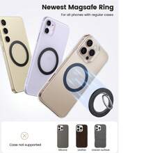 ROJEMXVE 4 PCS Powerful Magnetic Ring -For MagSticker Ring - Mag Ring Compatible With MagMagnetic Wireless Charger Case Compatible With IPhone 16 15 14 Pro Max Galaxy Android Accessories